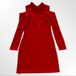 Express Cut Out Dress in Crimson